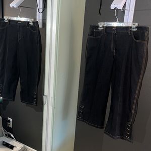 Larry Levine, stretch jeans, dark blue size 14